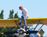 Dr. Curt Kimball supervises refueling.